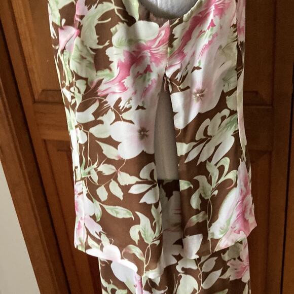 Madison Leigh Pink & Brown 3 Piece Top, Skirt, & Pant Set, Size 8 - Picture 8 of 14